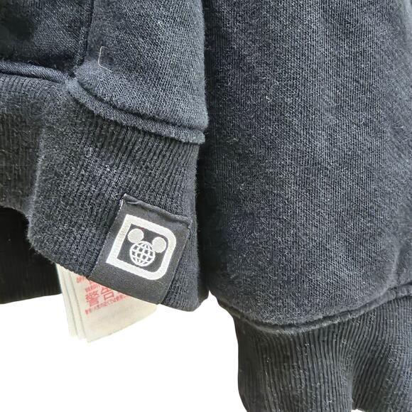 Walt Disney World Retro Embroidered Zip-up Black Unisex Hoodie Size M - Picture 6 of 13